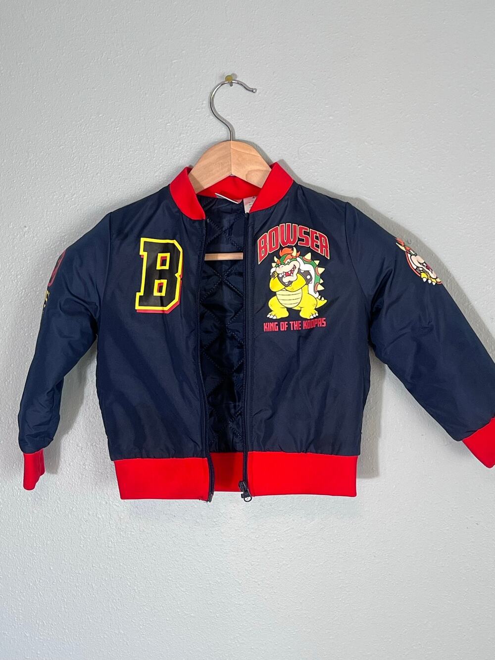 Nintendo Bowser Super Mario Bros Bomber Jacket Coat 4T 5T Cart King of Koopas